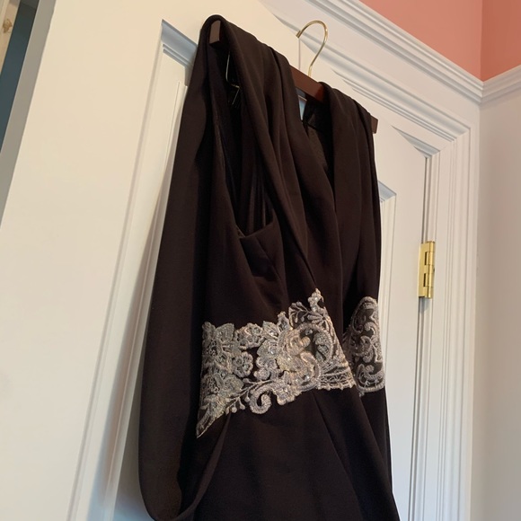 Trumpet/Mermaid V-neck Evening Dress BLACK - Picture 8 of 11